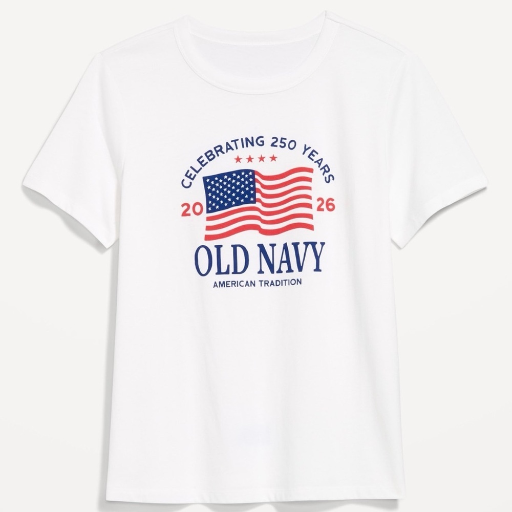 Old Navy White American Tradition Tee - Picture 4 of 5
